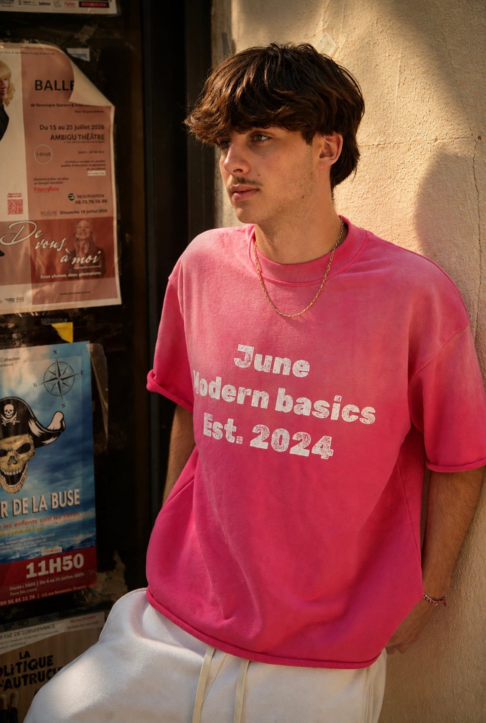 June Basic pink Tee